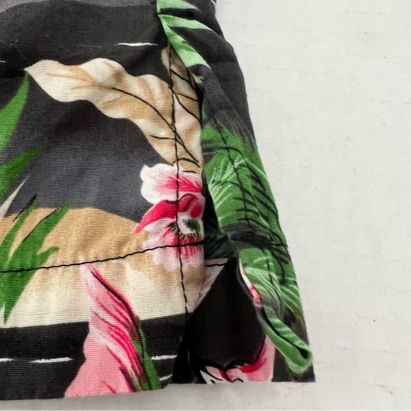 Benny's Blue Hawaiian Tropical Flamingo Button Up Shirt Mens Large short Sleeve - Picture 13 of 13